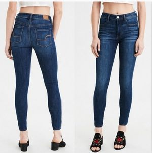 AE 14 R high rise skinny super stretch jeans